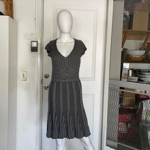 Max Studio Gray Knit Knee Length Dress SzXS